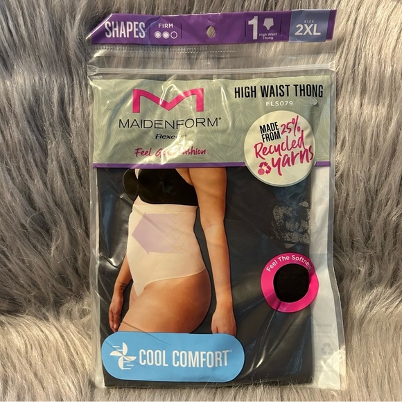 Maidenform Flexees‎ Shapewear Women’s Size 2XL High Waist Thong Soft Seamless - Picture 1 of 6